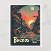 Buenos Aires Argentinië Art Vintage Travel Briefkaart (Voorkant)