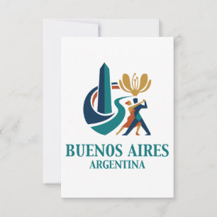 Buenos Aires Argentinië Bedankkaart