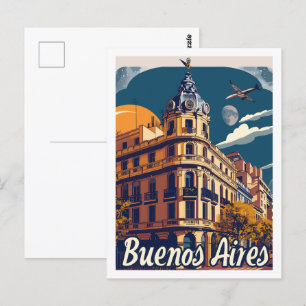 Buenos Aires Argentinië Beroemde reisplaats Briefkaart