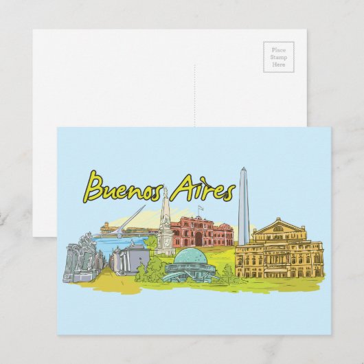 Buenos Aires, Argentinië Briefkaart (Voorkant / Achterkant)