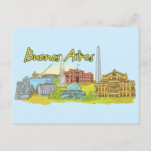 Buenos Aires, Argentinië Briefkaart (Voorkant)