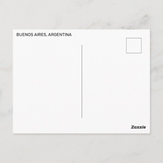 Buenos Aires, Argentinië Briefkaart (Achterkant)