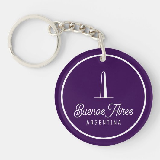 Buenos Aires Argentinië elegant minimaal Sleutelhanger (Voorkant)