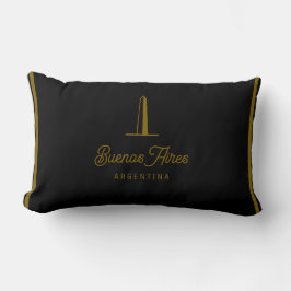 Buenos Aires Argentinië Elegante Gouden Typografis Kussen