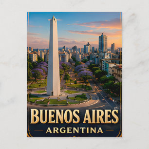Buenos Aires Argentinië Grote Boulevard Reis Cadea Briefkaart