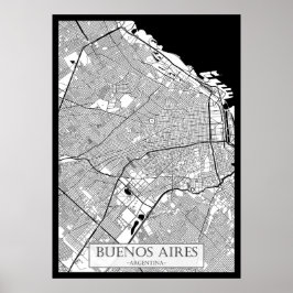 Buenos Aires Argentinië Kaart Poster