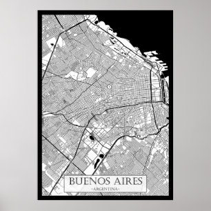Buenos Aires Argentinië Kaart Poster