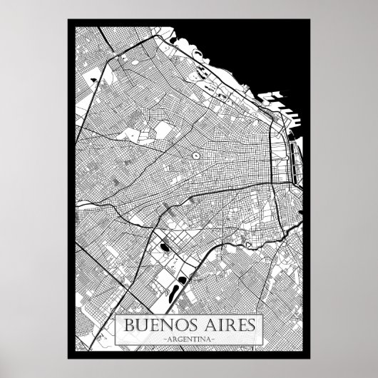 Buenos Aires Argentinië Kaart Poster (Voorkant)