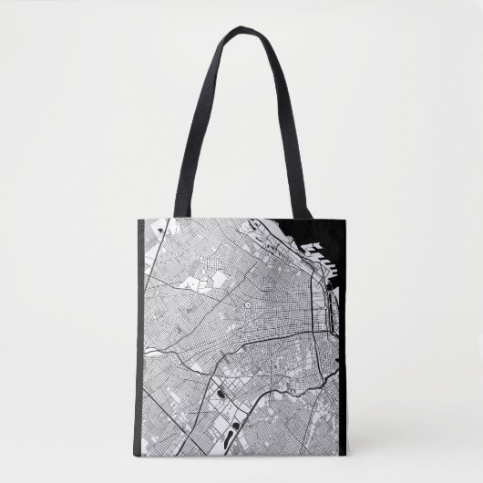 Buenos Aires Argentinië Kaart Tote Bag (Voorkant)