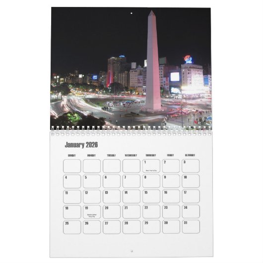 Buenos Aires-Argentinië Kalender (Jan 2026)