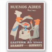  Buenos Aires Argentinië Luchtvaartmaatschappij Re Sticker (Voorkant)