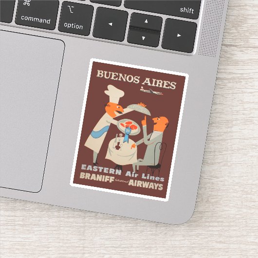  Buenos Aires Argentinië Luchtvaartmaatschappij Re Sticker (Detail)
