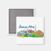 Buenos Aires - Argentinië Magneet (Voorkant / Achterkant)