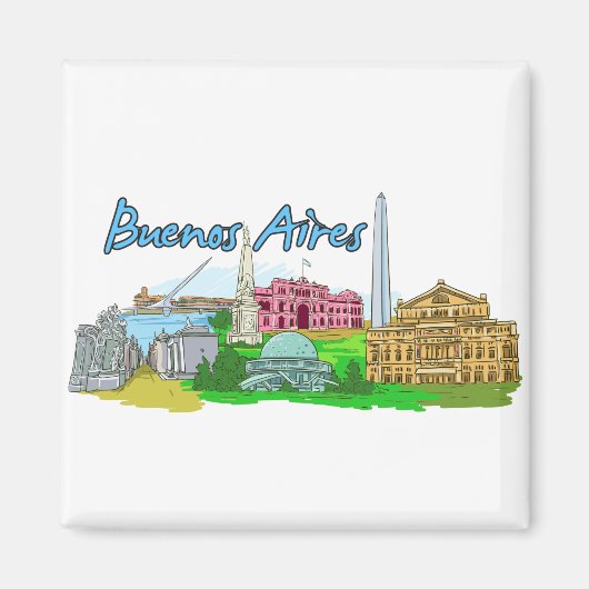 Buenos Aires - Argentinië Magneet (Voorkant)