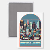 Buenos Aires Argentinië Magneet (Voorkant / Achterkant)