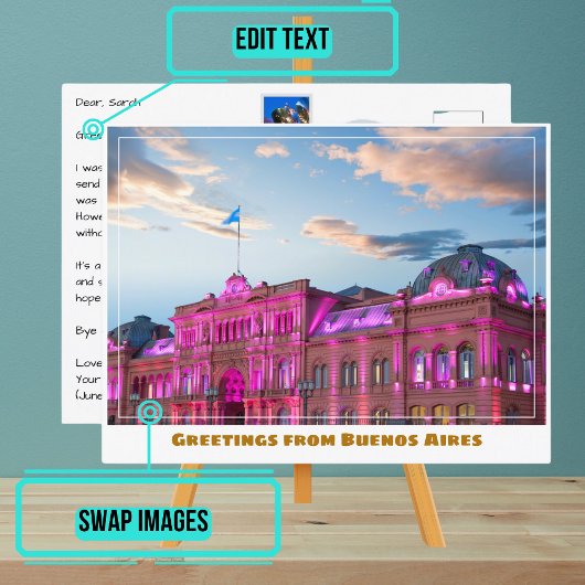 Buenos Aires Argentinië met de Casa Rosada Briefkaart