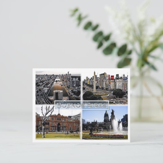 Buenos Aires - Argentinië - Mozaïek - Briefkaart (Staand voorkant)