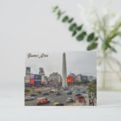 Buenos Aires, Argentinië, Obelisco Briefkaart (Staand voorkant)