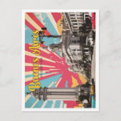 Buenos Aires Argentinië Pop Art Travel Illustratie Briefkaart (Voorkant)