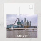Buenos Aires, Argentinië, Puente de la Mujer Briefkaart (Voorkant / Achterkant)