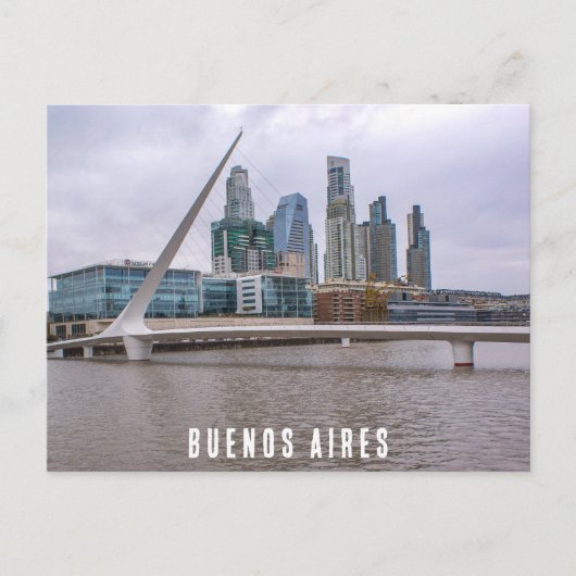 Buenos Aires, Argentinië, Puente de la Mujer Briefkaart (Voorkant)