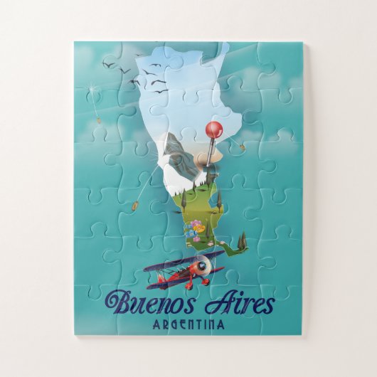 Buenos Aires, Argentinië reisposter Legpuzzel (Verticaal)