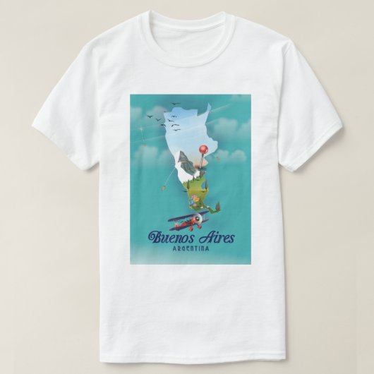 Buenos Aires, Argentinië reisposter T-shirt (Design voorkant)
