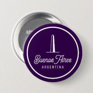 Buenos Aires Argentinië Retro Elegant Eenvoudig Ronde Button 7,6 Cm