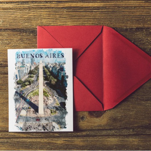 Buenos Aires Argentinië Skyline illustratie Briefkaart