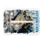 Buenos Aires Argentinië Skyline illustratie Magneet (Horizontaal)