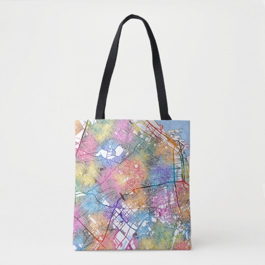 Buenos Aires Argentinië Stadsplattegrond Tote Bag (Voorkant)