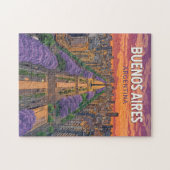 Buenos Aires Argentinië Travel Art Vintage Legpuzzel (Horizontaal)
