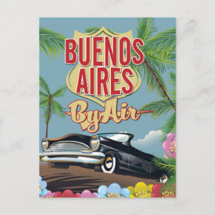 Buenos Aires, Argentinië vakantieposter Briefkaart