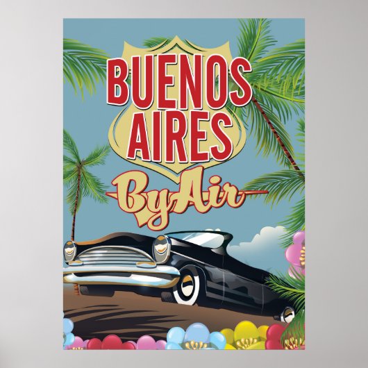 Buenos Aires, Argentinië vakantieposter Poster (Voorkant)