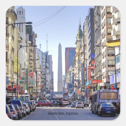 Buenos Aires, Argentinië Vierkante Sticker (Voorkant)