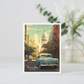 Buenos Aires Argentinië Vintage Travel Illustratie Briefkaart (Staand voorkant)