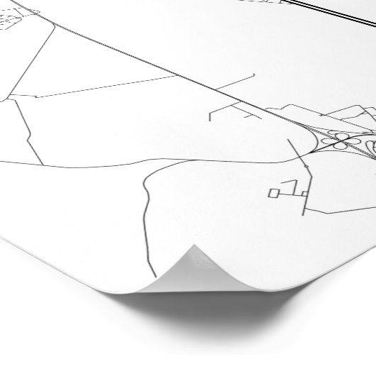 Buenos Aires, Argentinië (zwart op wit) Poster (Hoek)