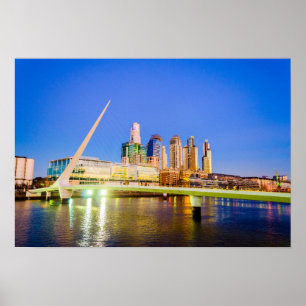 Buenos Aires bij nacht Poster