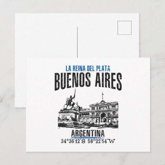 Buenos Aires Briefkaart (Voorkant / Achterkant)
