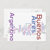 Buenos Aires Briefkaart (Voorkant / Achterkant)