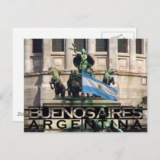 Buenos Aires Briefkaart (Voorkant / Achterkant)