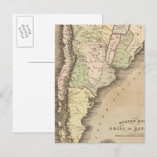 Buenos Aires, Chili en Patagonia Briefkaart (Voorkant / Achterkant)