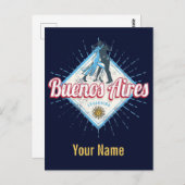 Buenos Aires City Argentina Retro Tango  Briefkaart (Voorkant / Achterkant)