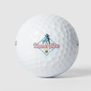 Buenos Aires City Argentina Retro Tango  Golfballen