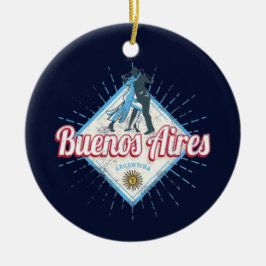Buenos Aires City Argentina Retro Tango  Keramisch Ornament