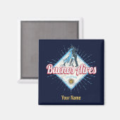 Buenos Aires City Argentina Retro Tango Magneet (Voorkant / Achterkant)