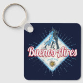 Buenos Aires City Argentina Retro Tango Sleutelhanger (Voorkant)