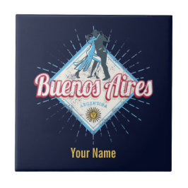 Buenos Aires City Argentina Retro Tango  Tegeltje