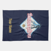 Buenos Aires City Argentina Retro Tango  Theedoek (Horizontaal)