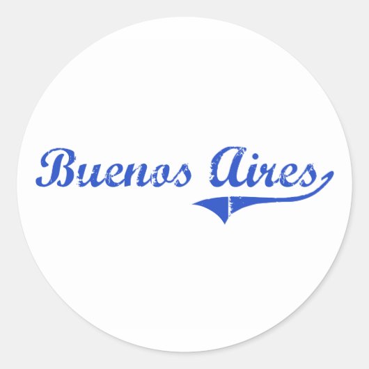 Buenos Aires City Classic Ronde Sticker (Voorkant)